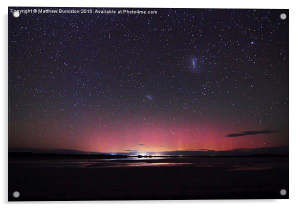 Aurora  australis the southern lights  Acrylic by Matthew Burniston