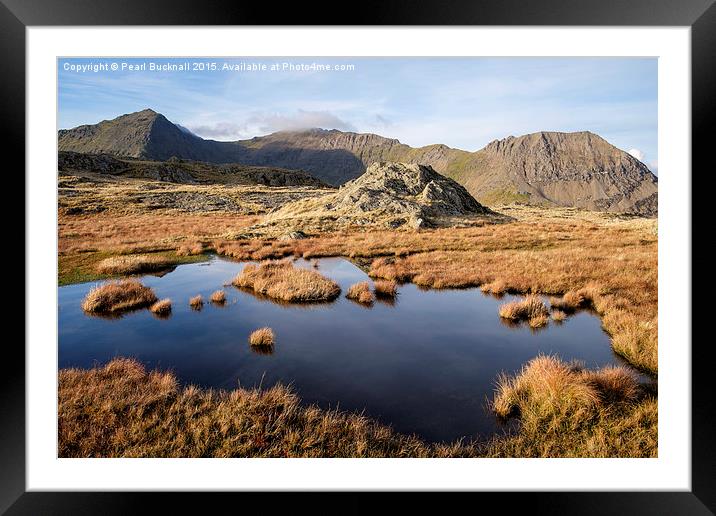 Upland Pool in Snowdon Horseshoe Framed Mounted Print by Pearl Bucknall