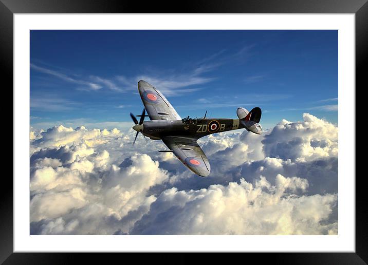 Spitfire MH434  Framed Mounted Print by J Biggadike
