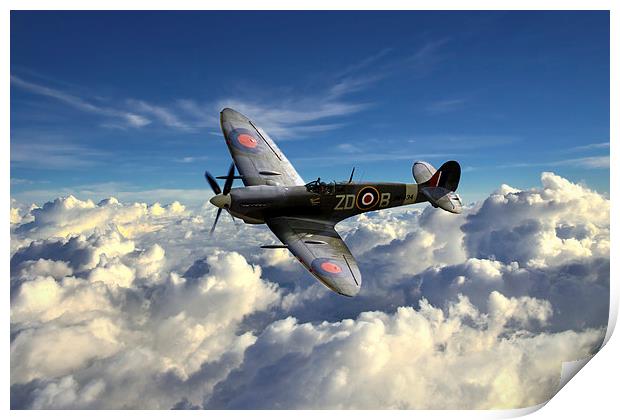 Spitfire MH434  Print by J Biggadike