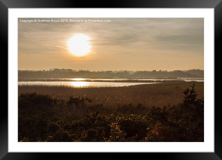  Sunset over the water Framed Mounted Print by Matthew Bruce