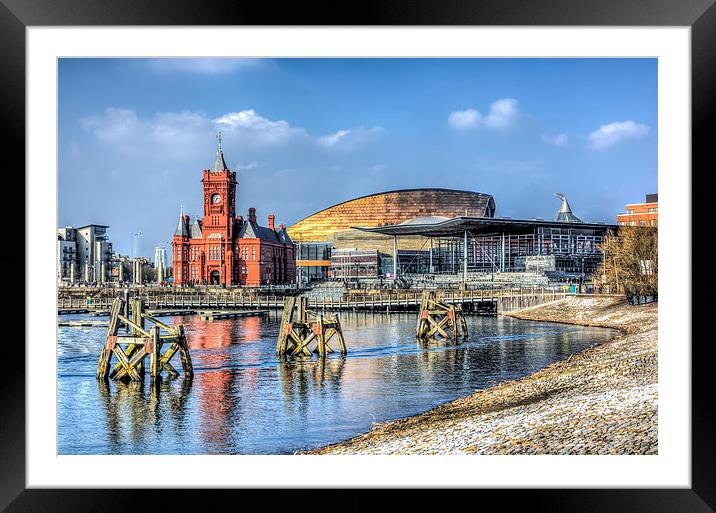 Cardiff Bay Framed Mounted Print by Steve Purnell