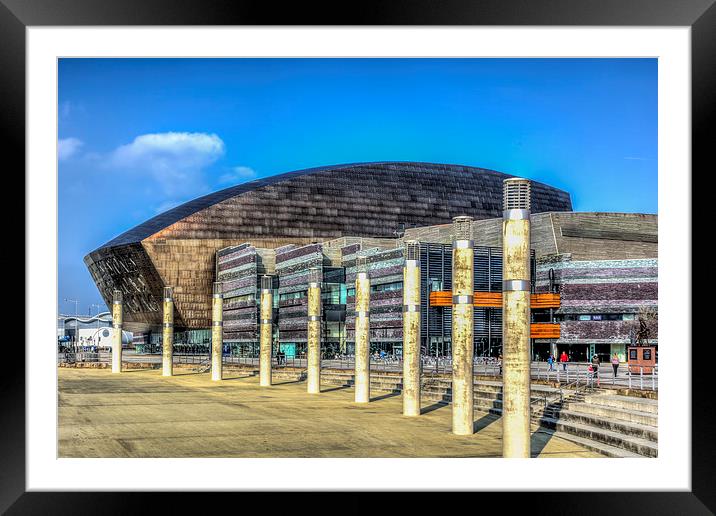 Wales Millennium Centre Cardiff Bay Framed Mounted Print by Steve Purnell