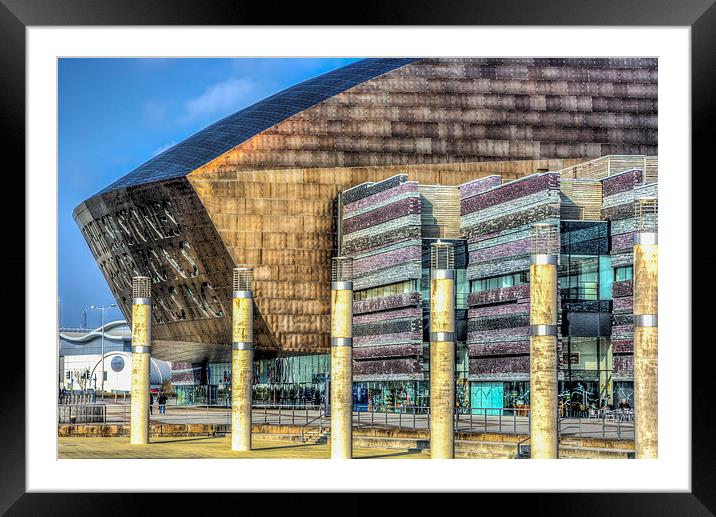 Wales Millennium Centre Cardiff Bay 2 Framed Mounted Print by Steve Purnell