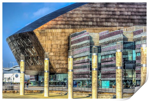 Wales Millennium Centre Cardiff Bay 2 Print by Steve Purnell