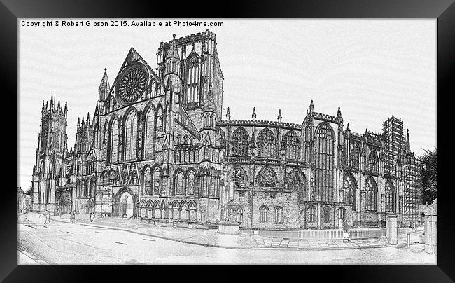  York Minster in the wide panoramic Framed Print by Robert Gipson