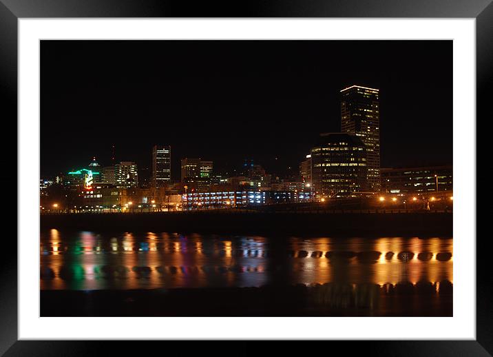 City lights Framed Mounted Print by Ashley  Gruber