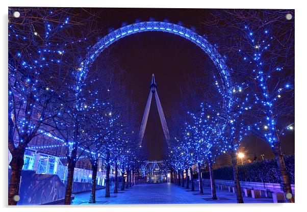  London Eye Acrylic by Inguna Plume