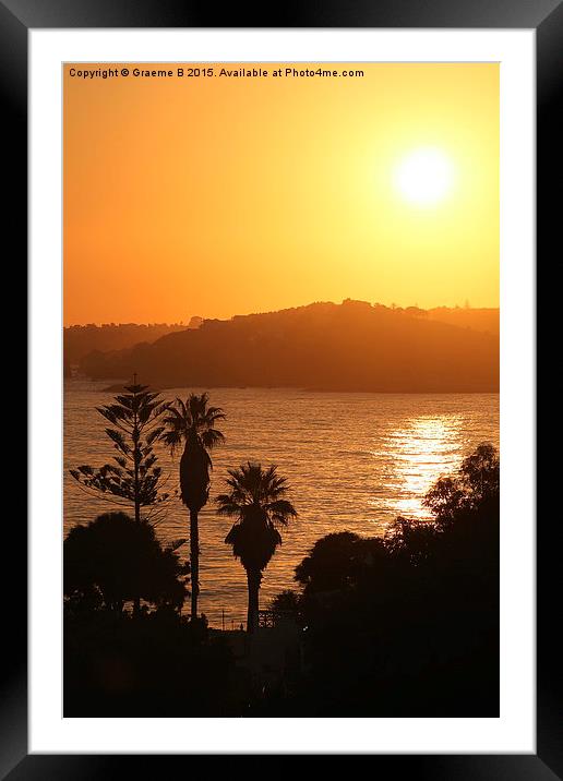  Sunset in Portugal Framed Mounted Print by Graeme B