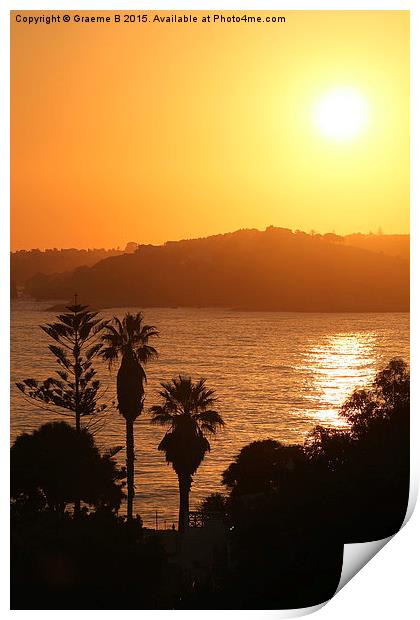  Sunset in Portugal Print by Graeme B