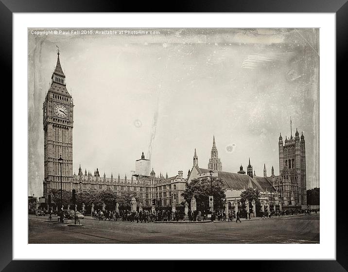 Big Ben Westminster Framed Mounted Print by Paul Fell