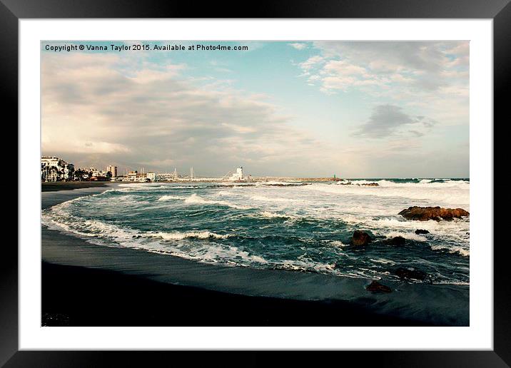  Stormy Weather, Puerto Duquesa, Andalucia, Spain Framed Mounted Print by Vanna Taylor
