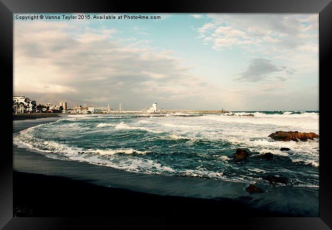  Stormy Weather, Puerto Duquesa, Andalucia, Spain Framed Print by Vanna Taylor