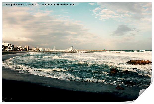  Stormy Weather, Puerto Duquesa, Andalucia, Spain Print by Vanna Taylor