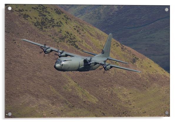   C130 Hercules low level Acrylic by Oxon Images