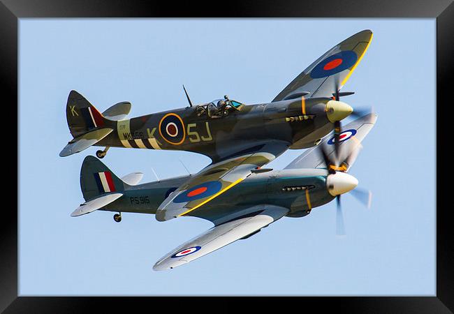  Spitfire Duo Framed Print by Oxon Images