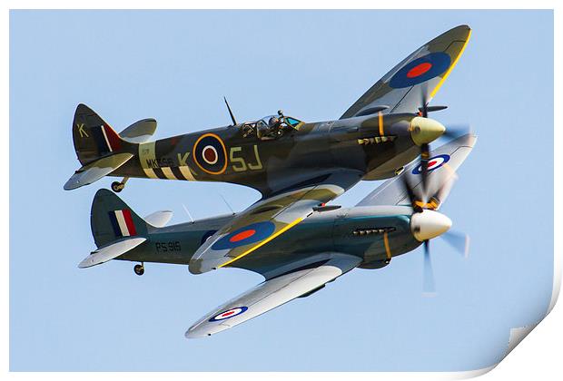  Spitfire Duo Print by Oxon Images