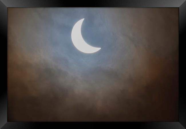  Solar eclipse 2015 Framed Print by Rob Lester
