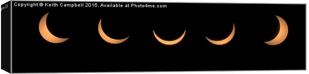  Solar Eclipse - 20/03/15 Canvas Print by Keith Campbell