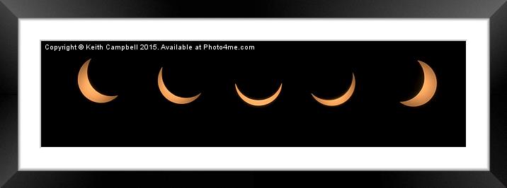  Solar Eclipse - 20/03/15 Framed Mounted Print by Keith Campbell