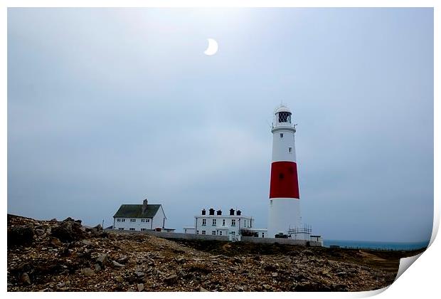  Eclipse over Portland Lighthouse in Dorset by JCs Print by JC studios LRPS ARPS