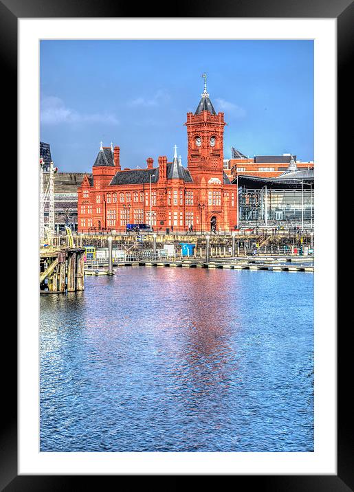 The Majestic Pierhead Building in Cardiff Bay Framed Mounted Print by Steve Purnell