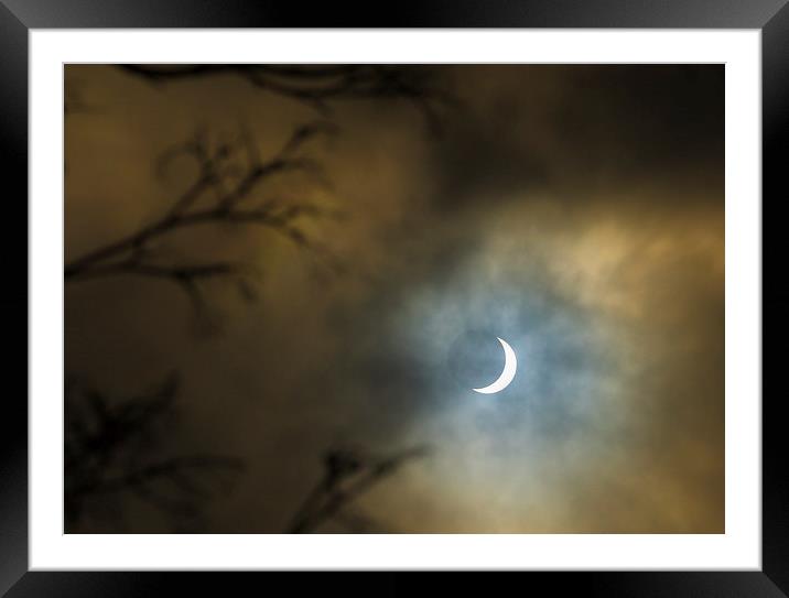 Solar eclipse 2015 Framed Mounted Print by Gary Finnigan