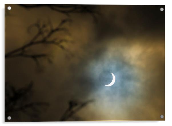 Solar eclipse 2015 Acrylic by Gary Finnigan