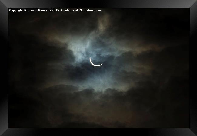 Solar Eclipse Framed Print by Howard Kennedy
