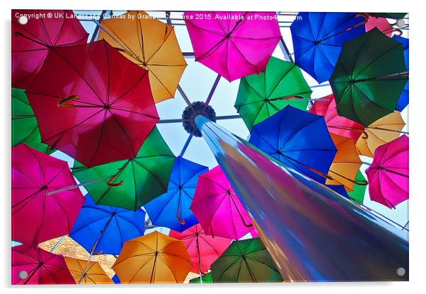 Umbrellas in Vinopolis Piazza Acrylic by Graham Custance
