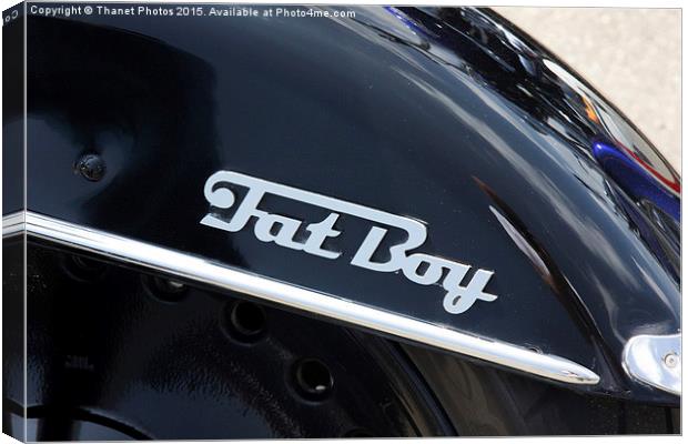  Harley Davidson Fatboy Canvas Print by Thanet Photos
