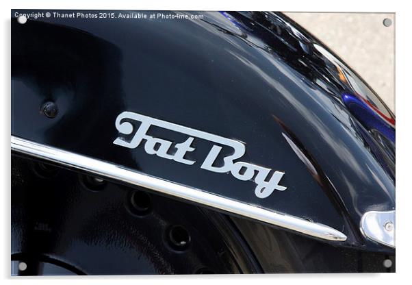  Harley Davidson Fatboy Acrylic by Thanet Photos