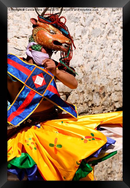  Masked Monk at the Tashiling Festival, Bhutan Framed Print by Carole-Anne Fooks