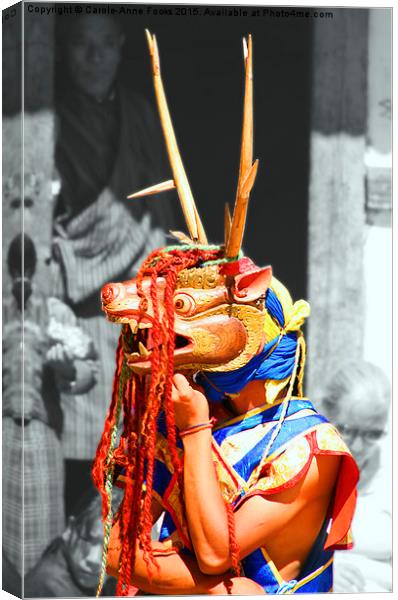  Masked Monk #5, Tashiling Festival, Eastern Himal Canvas Print by Carole-Anne Fooks