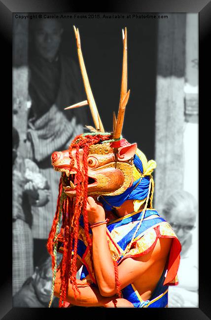  Masked Monk #5, Tashiling Festival, Eastern Himal Framed Print by Carole-Anne Fooks