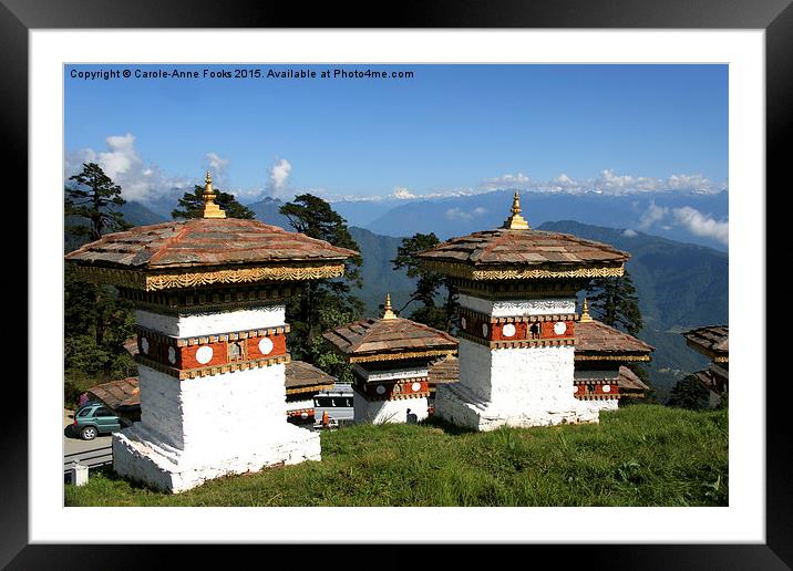 Memorial Site, Dochula Pass, Bhutan. Framed Mounted Print by Carole-Anne Fooks