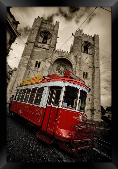 Lisbon Cathedral Tram Framed Print by Broadland Photography