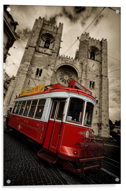  Lisbon Cathedral Tram Acrylic by Broadland Photography
