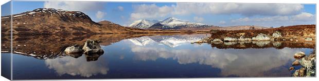 Panorama on Lochan na H-Achlaise  Canvas Print by Donald Parsons