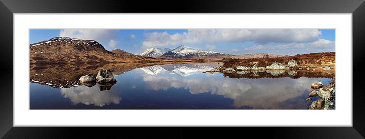 Panorama on Lochan na H-Achlaise  Framed Mounted Print by Donald Parsons