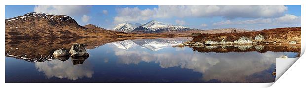 Panorama on Lochan na H-Achlaise  Print by Donald Parsons