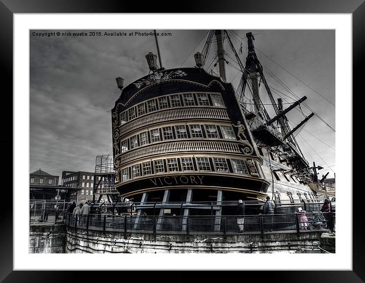  hms victory Framed Mounted Print by nick wastie