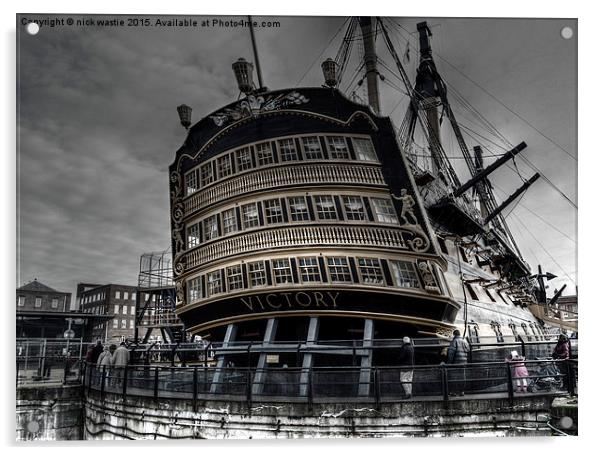  hms victory Acrylic by nick wastie