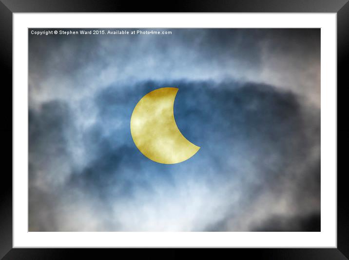  pac-man in the sky Framed Mounted Print by Stephen Ward