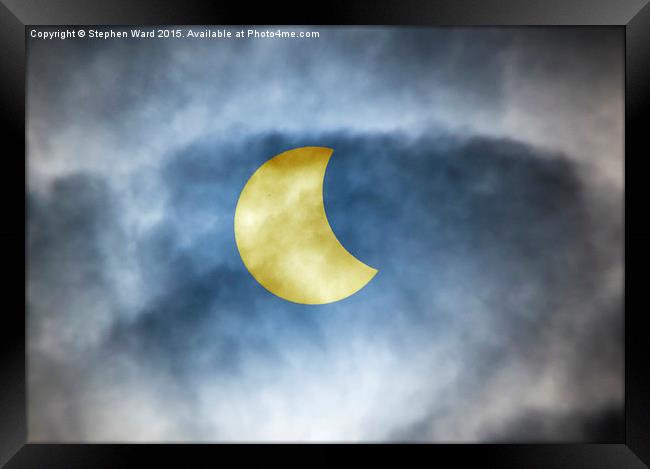  pac-man in the sky Framed Print by Stephen Ward