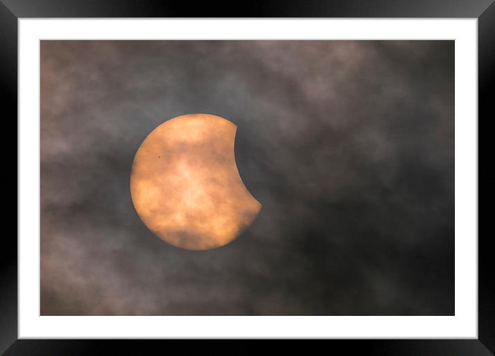 Eclipsed Sun with sunspot Framed Mounted Print by Natures' Canvas: Wall Art  & Prints by Andy Astbury