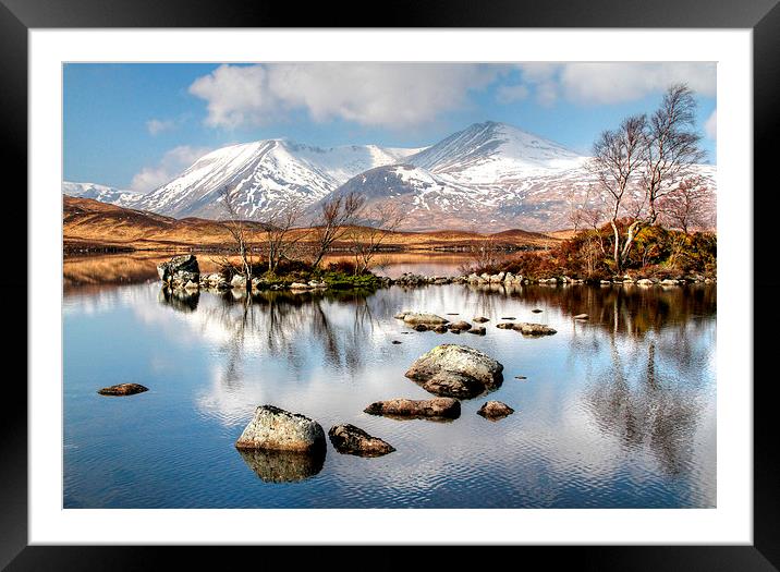  Lochan na h-Achlaise and Black Mount Framed Mounted Print by Donald Parsons