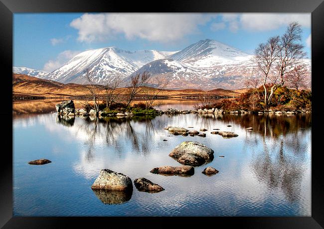  Lochan na h-Achlaise and Black Mount Framed Print by Donald Parsons