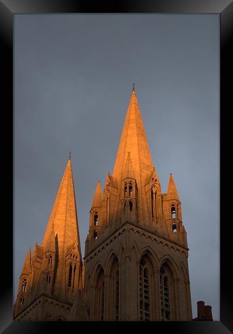 Sunset on Truro Cathedral Cornwall Framed Print by C.C Photography