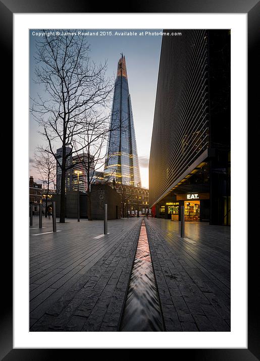  Flowing Towards the Shard Framed Mounted Print by James Rowland